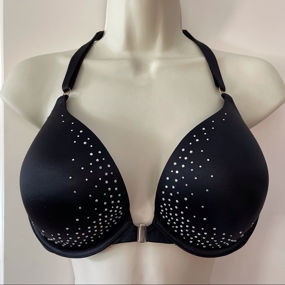 Victoria's Secret Other - Victoria’s Secret Very Sexy Push Up Bra rhinestones front close strappy  36DD